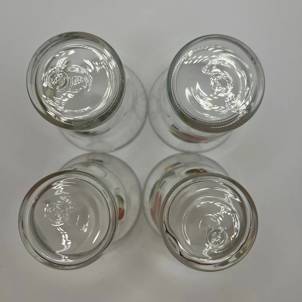 Vintage Mid-Century Cherry Fruit Pattern Cordial Shot Glasses- set of 4